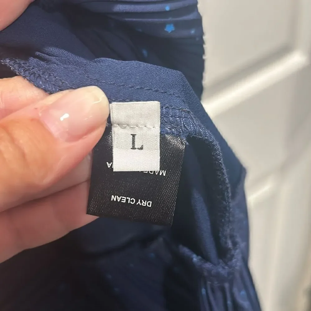 Decker Navy Star Dress, Size Large